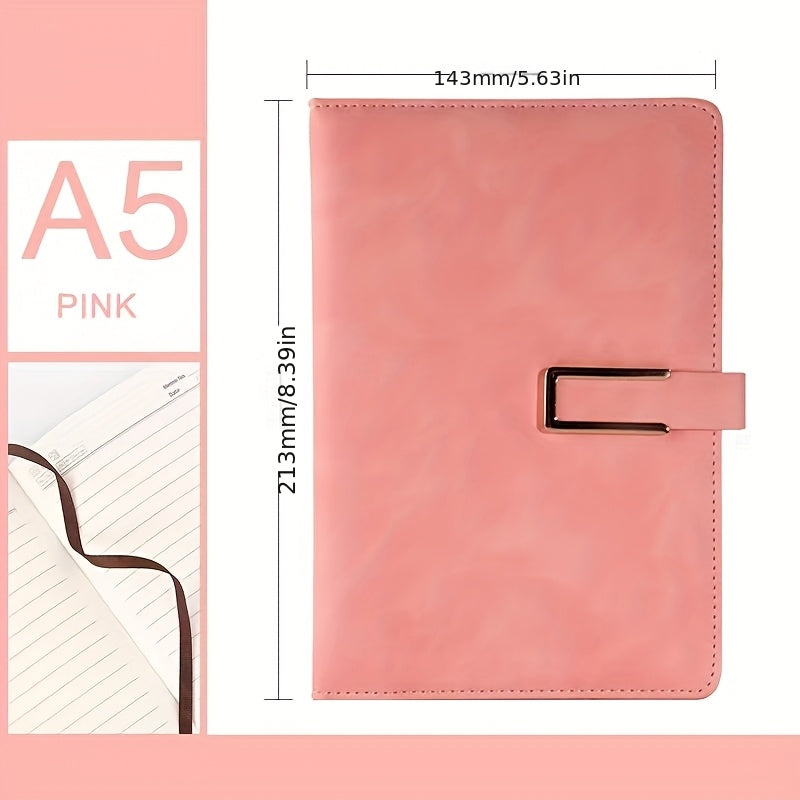 4 PACK A5/ B5 Leather Hardcover Notebook, Lined Notebook 80 GSM Thick Durable Paper for School Office Business Use, Back to School Season Supplie, Christmas Birthday Gift