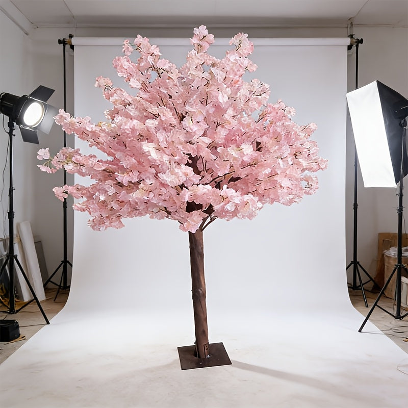 One Artificial Cherry Blossom Tree in Pink/White | Lifelike Flowers, Durable Plastic, Ideal for Outdoor Weddings, Home Decor, and Floral Arrangements for Christmas and Valentine'S Day
