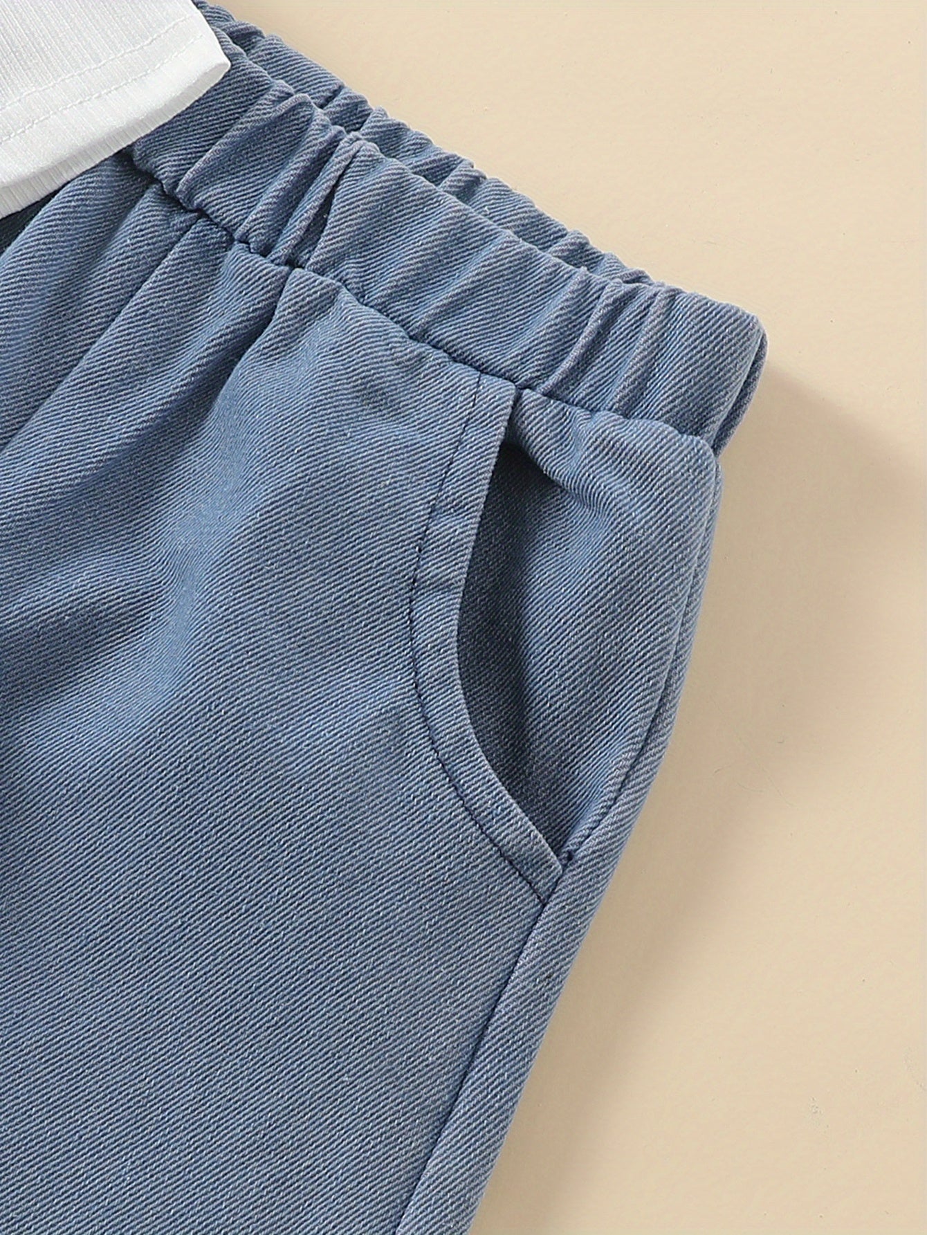 Girls' Autumn and Winter New Product Set - Solid Color Faux Denim Jacket with Faux Fur Trim, Straight-Leg Pants, and Loose Fit Vest, Perfect for Fall/Winter Streetwear, Winter Streetwear|Loose Fit Vest|Faux Fur Trim Jacket, f