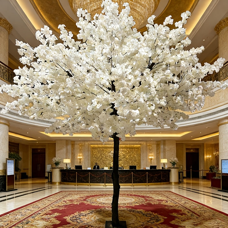 One Artificial Cherry Blossom Tree in Pink/White | Lifelike Flowers, Durable Plastic, Ideal for Outdoor Weddings, Home Decor, and Floral Arrangements for Christmas and Valentine'S Day