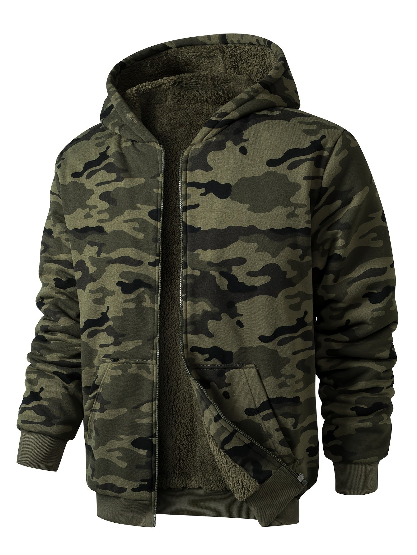 Men'S Outdoor Sports Hoodie in Camouflage, Soft And Warm - Hooded Sweatshirt Featuring a Kangaroo Pocket