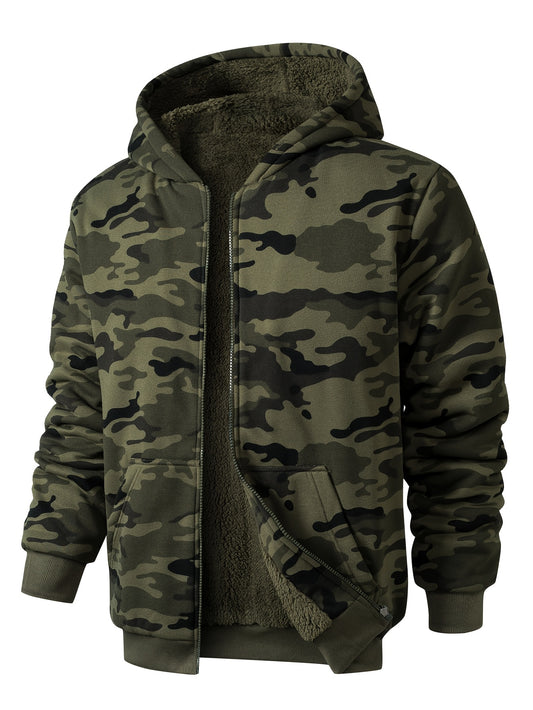 Men'S Outdoor Sports Hoodie in Camouflage, Soft And Warm - Hooded Sweatshirt Featuring a Kangaroo Pocket