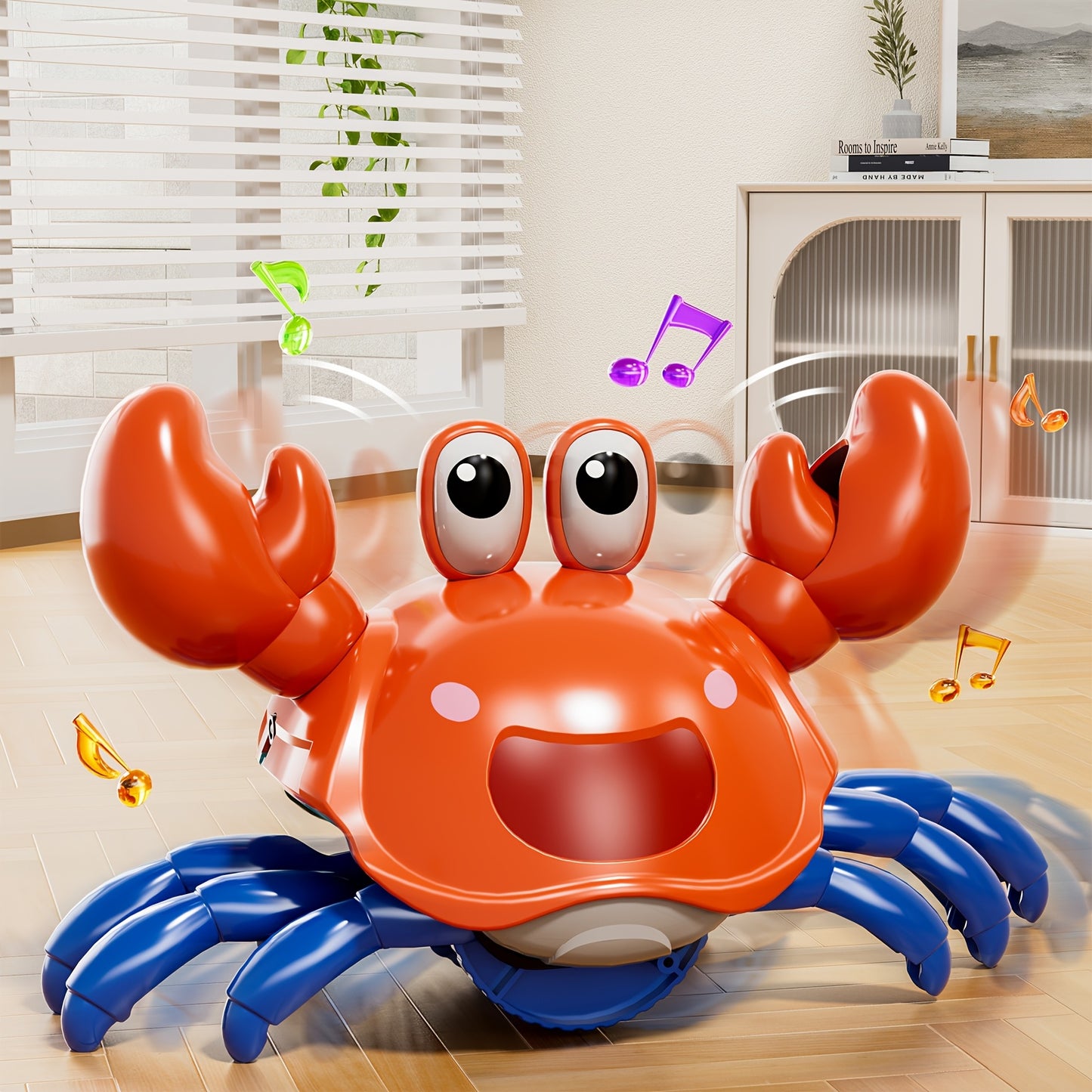 Dancing Crab Toy with Music & Lights - Interactive Crawling Crab for Kids, USB Rechargeable, Vibrant Colors, Perfect Birthday Gift for Girls & Boys, Interactive Playtime, Playful Design, Smooth Movement
