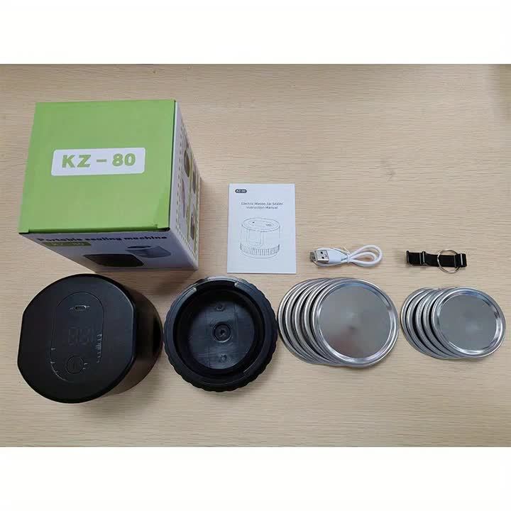 Electric Mason Jar Sealer One-Touch Jar Sealer Suitable for Mason Jars with Wide/ Narrow Mouth Lids, Heavy-Duty Seal for Preservation, Appliance (Compatible for Mason Jars)