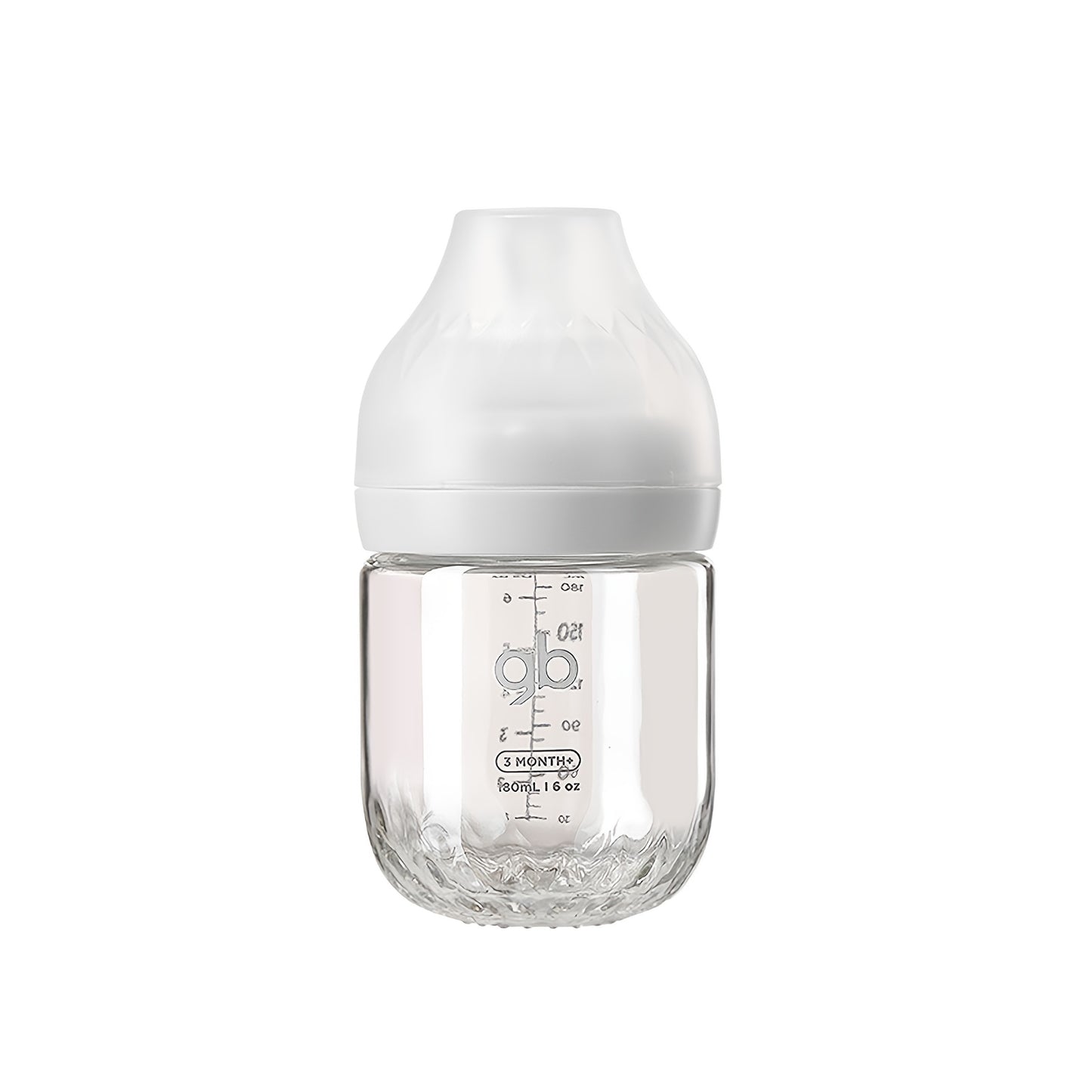 gb Platinum Series Baby Bottle - BPA-Free Glass Bottle with Simulated Breastfeeding Design, Wide-Neck for Easy Cleaning, Dishwasher & Heat Resistant, 3 Sizes (4oz/6oz/8.8oz) - Safe for, Ideal for Breastfeeding Moms & Bottle F