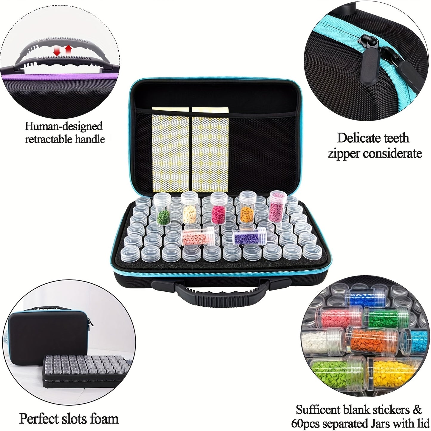 Christmas Gifts: Diamond Painting Storage Container, 240 Slots Diamond Art Accessories And Tools, Diamond Art Organizer With Diamond Painting Kit Jewelry Beads Shockproof Ja