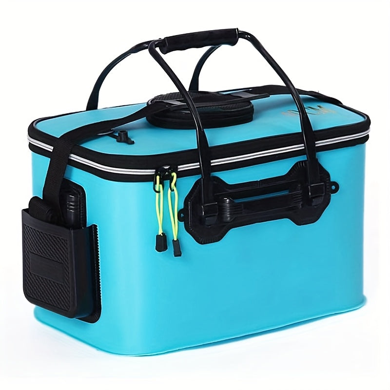 Collapsible Fishing Bucket, Versatile EVA Fishing for Outdoor Use, Container for Live Bait And Fish Protection, Ideal for Men, Perfect Valentine'S Day Present (Available in Blue Or Orange)