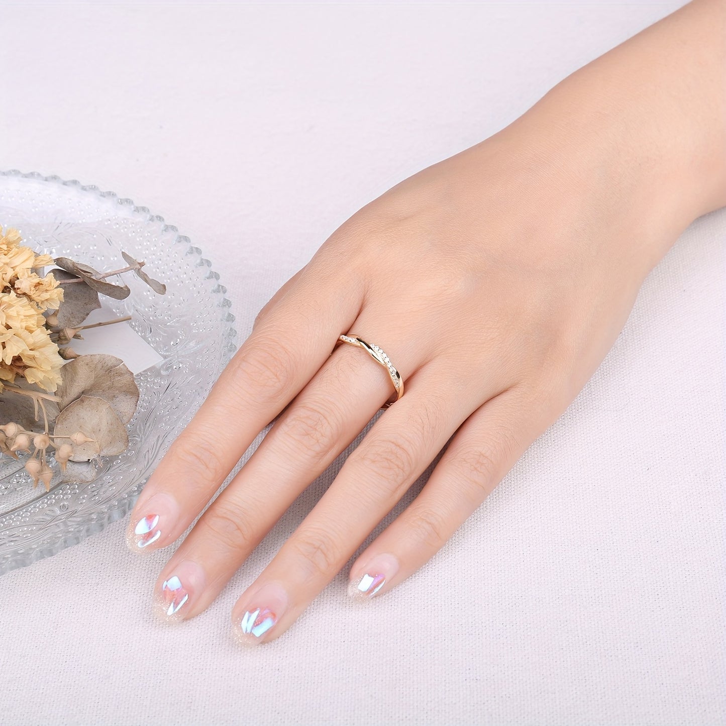 1pc 925 Sterling Silver Infinity Design Round Cut Cubic Zirconia Decor Wedding Engagement Ring For Woman For Girl Perfect For Wedding Engagement For Daily Decoration Fine Jewelry