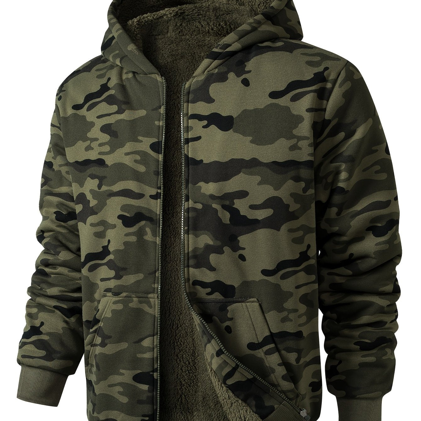 Men'S Outdoor Sports Hoodie in Camouflage, Soft And Warm - Hooded Sweatshirt Featuring a Kangaroo Pocket