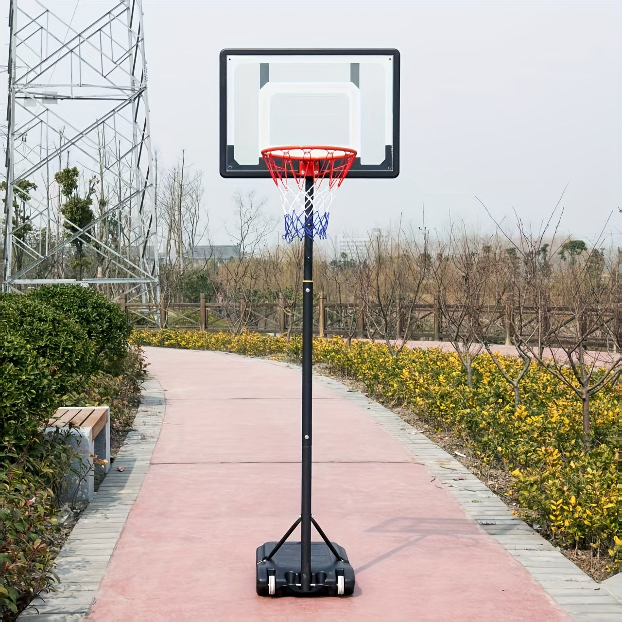 Portable Adjustable Basketball Hoop for Driveway & Backyard
