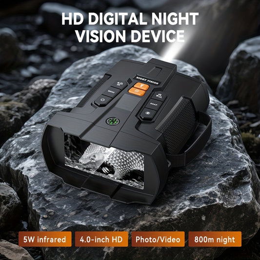 INSKAM Binocular Infrared Digital Night Vision Device, 4.5-Inch IPS Screen, 10X Digital Magnification, USB/ Battery Dual Power Supply, Portable Handheld Night Vision Device, Suitable for Outdoor Observation, Hiking, Camping,