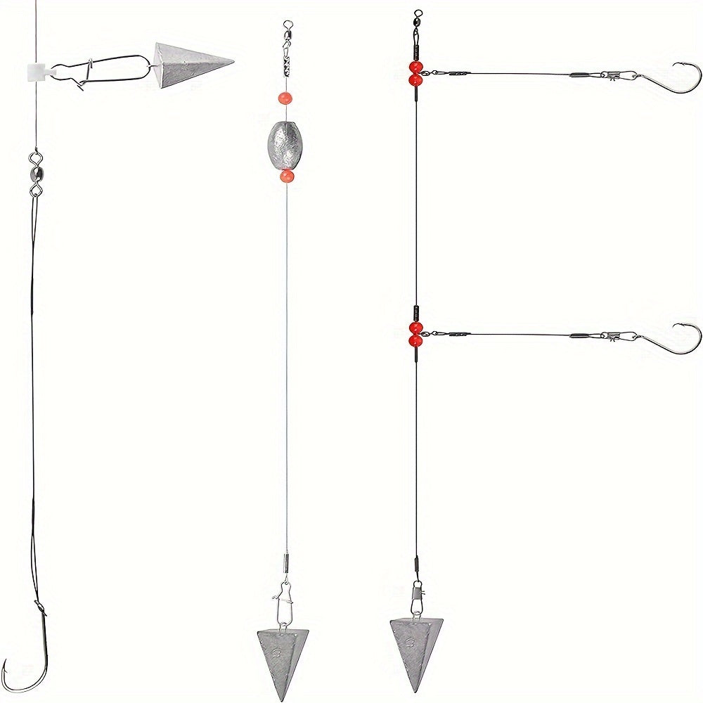 6/10pcs Pyramid Sinkers Fishing Weights Fishing Sinkers, Saltwater Freshwater Lead Fishing Weight Sinker for Ocean Surf Fishing Gear Catfish Tackle 1oz 2oz 3oz 4oz 5oz 6oz 8oz