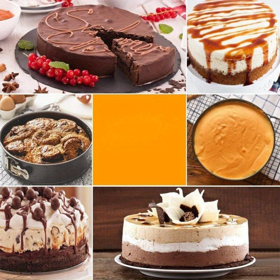 6pcs Cake Pan Set | 3 Shapes (Square/Round/Heart) X2, Carbon Steel Baking Mold With Removable Bottom, Non-stick Pan, Heavy Duty Cake Pan For Chiffon/Mousse/Cheesecakes, Wedding/Birthday Kitchen Tools