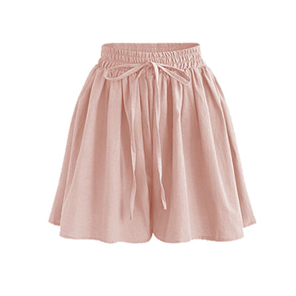 Large Size Wide Leg Shorts for Women Summer Plus Fat New Chiffon Pants Skirt Single Layer Elastic Waist Loose Versatile Korean Style Casual Pants