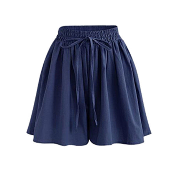 Large Size Wide Leg Shorts for Women Summer Plus Fat New Chiffon Pants Skirt Single Layer Elastic Waist Loose Versatile Korean Style Casual Pants