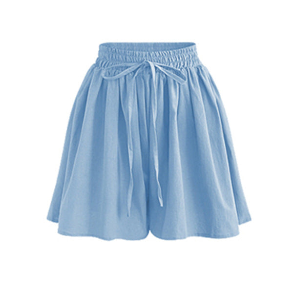 Large Size Wide Leg Shorts for Women Summer Plus Fat New Chiffon Pants Skirt Single Layer Elastic Waist Loose Versatile Korean Style Casual Pants
