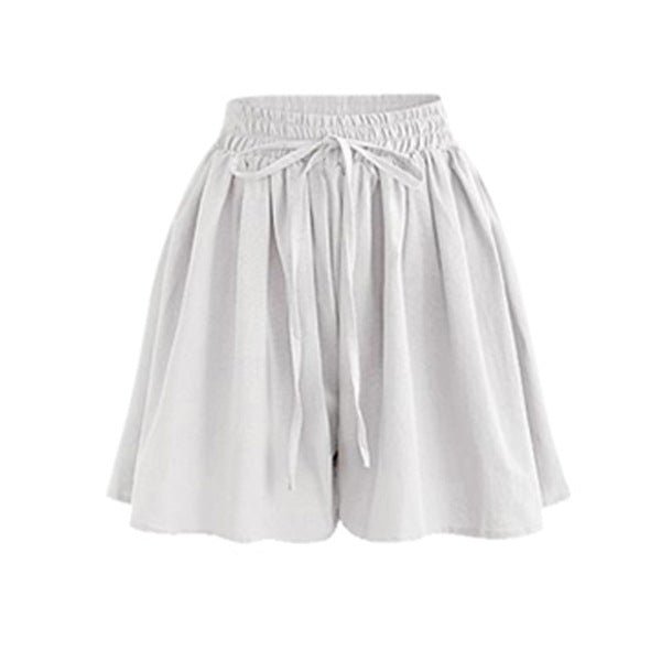 Large Size Wide Leg Shorts for Women Summer Plus Fat New Chiffon Pants Skirt Single Layer Elastic Waist Loose Versatile Korean Style Casual Pants