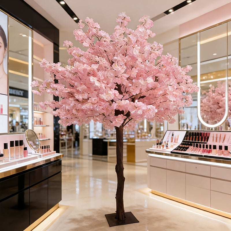One Artificial Cherry Blossom Tree in Pink/White | Lifelike Flowers, Durable Plastic, Ideal for Outdoor Weddings, Home Decor, and Floral Arrangements for Christmas and Valentine'S Day
