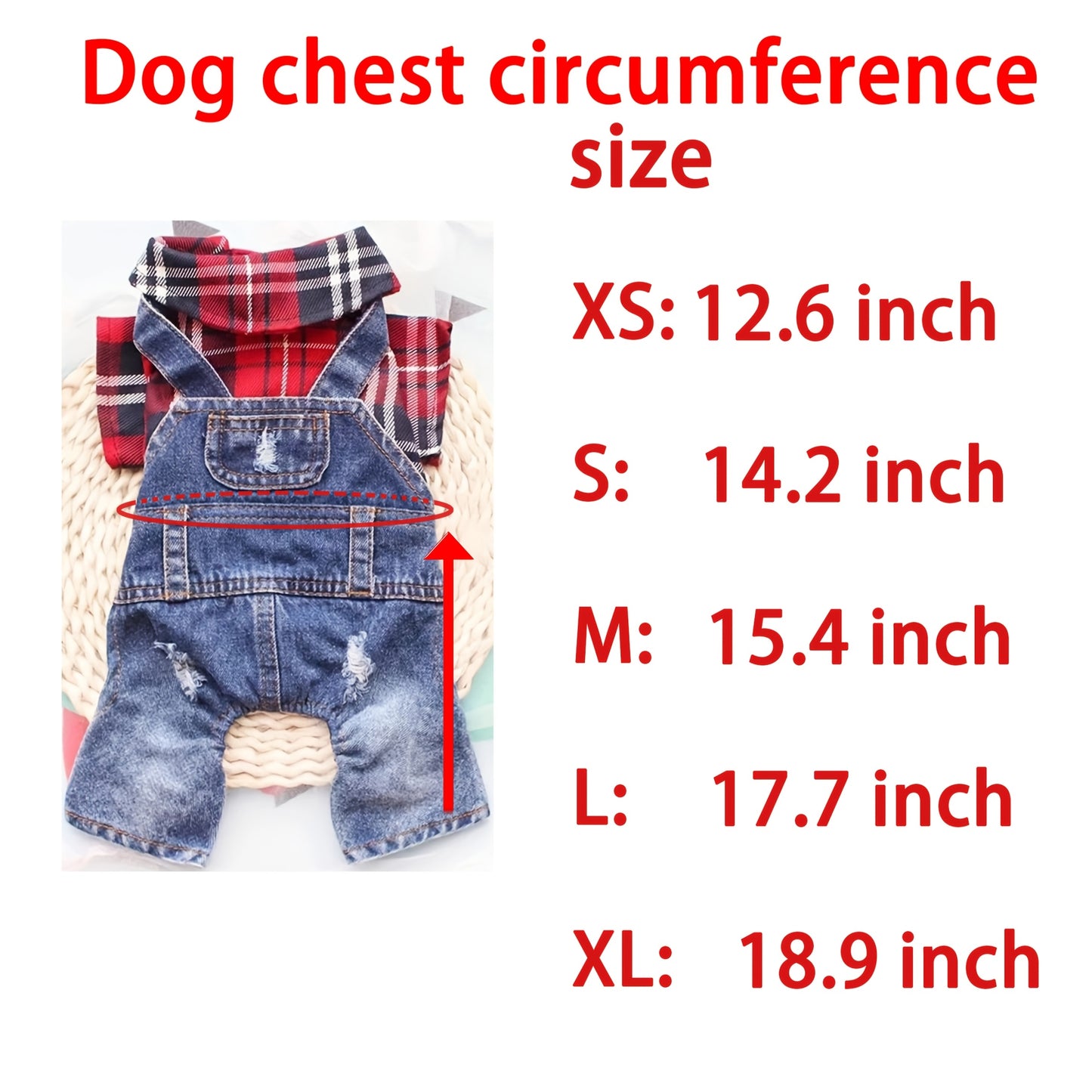 Internet Celebrity Autumn and Winter Fashion Brand Plaid Imitation Denim Pet Poodle Teddy Bear Bichon Frise  Dog Clothes