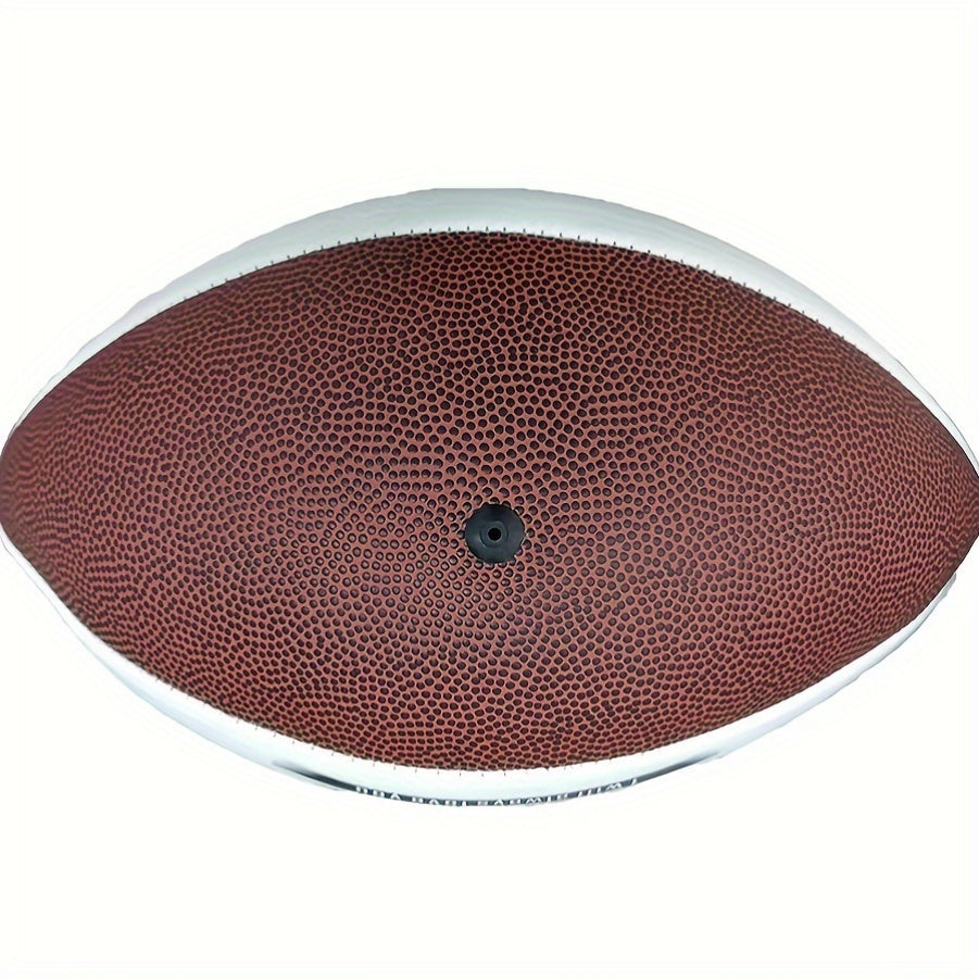 1 Inspirational Print American Football | Standard Size White with Brown Laces, Durable PVC Material, Textured Grip, Suitable for Outdoor Training & Recreational Play, Ideal Gift for Birthdays, Encouragement & Family Bonding,