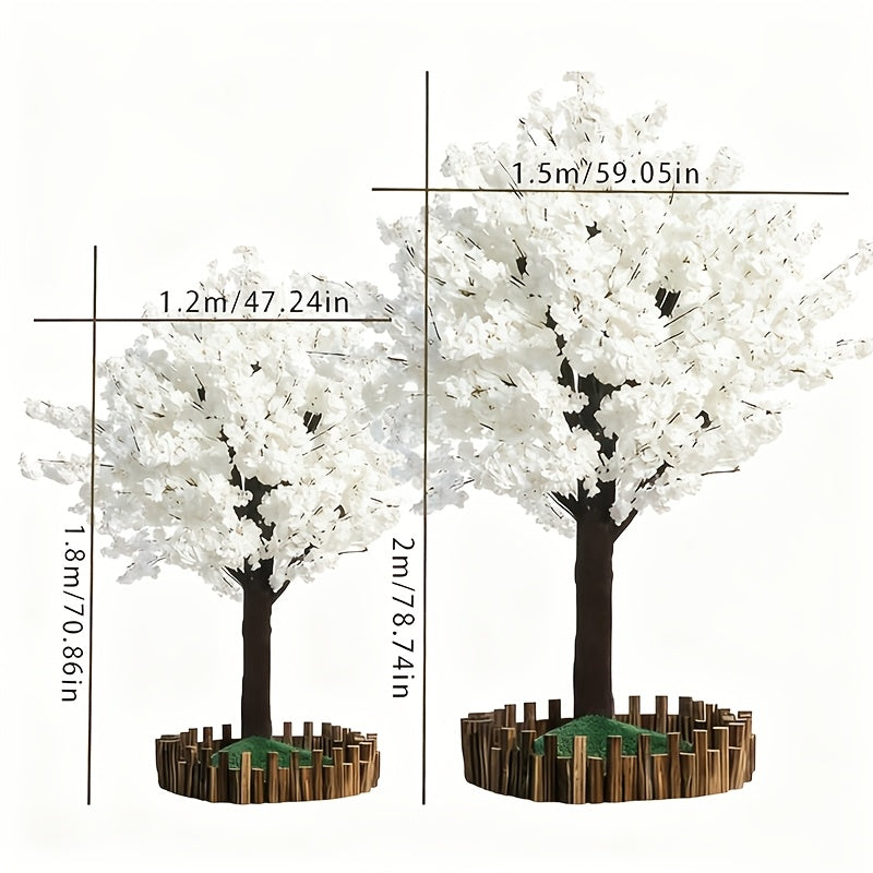 One Artificial Cherry Blossom Tree in Pink/White | Lifelike Flowers, Durable Plastic, Ideal for Outdoor Weddings, Home Decor, and Floral Arrangements for Christmas and Valentine'S Day