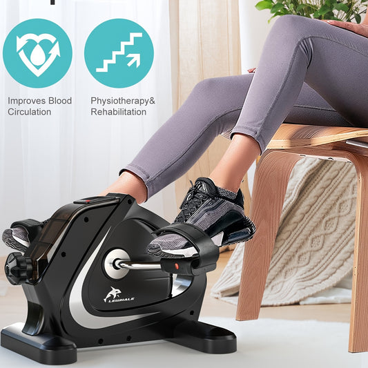 Compact Elliptical Machine: A Dual-Function Exercise Bike for Both Arms And Legs, Suitable for Home And Office Use. Features an LCD Display, 8 Resistance Levels, Silent Operation, And a Weight Capacity of 350 Pounds. Ideal fo