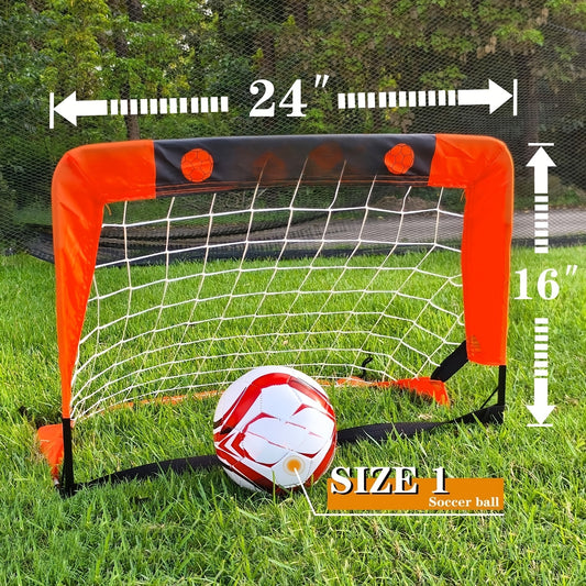 Soccer Goal- Foldable Frame Net for + Youth- Indoor + Outdoor Soccer Goal with Carry Bag- Easy Setup- Multiple Sizes for Practice & Games,  Lightweight Design, Portable Goal, Reinforced Stitching, Training Equipment, Carry Ba