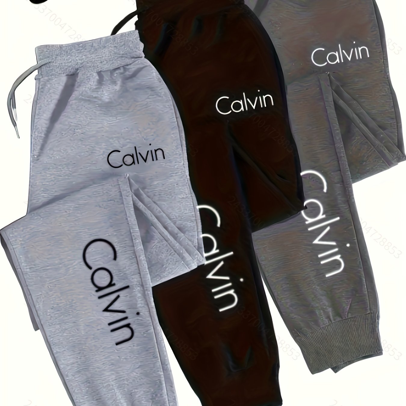 3pcs Oversized Men'S Casual Jogging Pants | Comfortable Elastic Fabric, Breathable, Adjustable Elastic Drawstring Waistband, Loose Fit, Suitable for Gym, Training, and Autumn Casual Wear, Essential for Sports Enthusiast