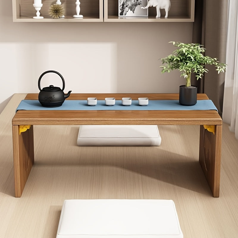 A Versatile And Portable Folding Coffee Table Made of Bamboo, Designed for Easy Use Without Assembly, Perfect for Low Settings in Both Living Rooms And Bedrooms