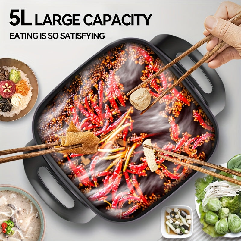 Electric Frying Pan with Lid, Electric Hot Pot, Multi-functional Pot, Non-stick Electric Frying Pan for Stir-frying, Steak, Electric Cooking Pot with Constant Temperature Control, Suitable for Frying And Baking, Steak Frying,