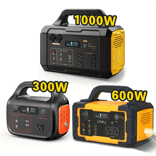 300W/293Wh, 600W/642Wh, 1000W/1024Wh Portable Power Station, Solar Generator(Excluding Solar Panels) with AC Qutlet/2 DC Ports/3 USB Ports Backup Battery/Power Supply for Qutdoor Trip Camping Emergency Survival Gear Travel Hu