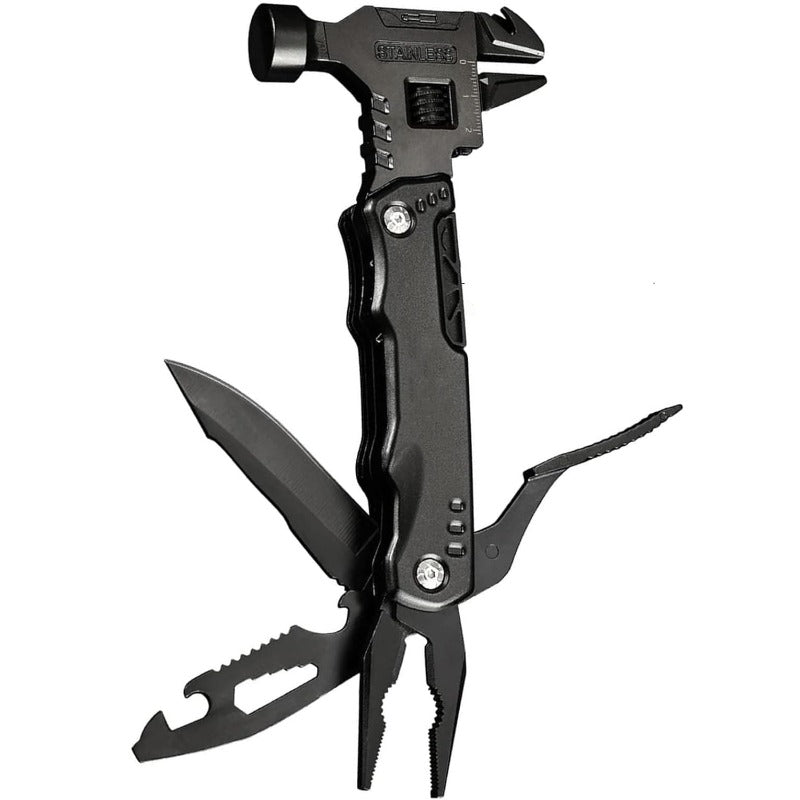 16-in-1 Multitool - Compact DIY Survival Multi Tool With Screwdriver Pliers Bottle Key Knife Adjustable Wrench, Perfect Valentine'S Day Gift For Dad And Boyfriend Cool Gadgets Camping Gear Pocket Tool Hammer Multitool