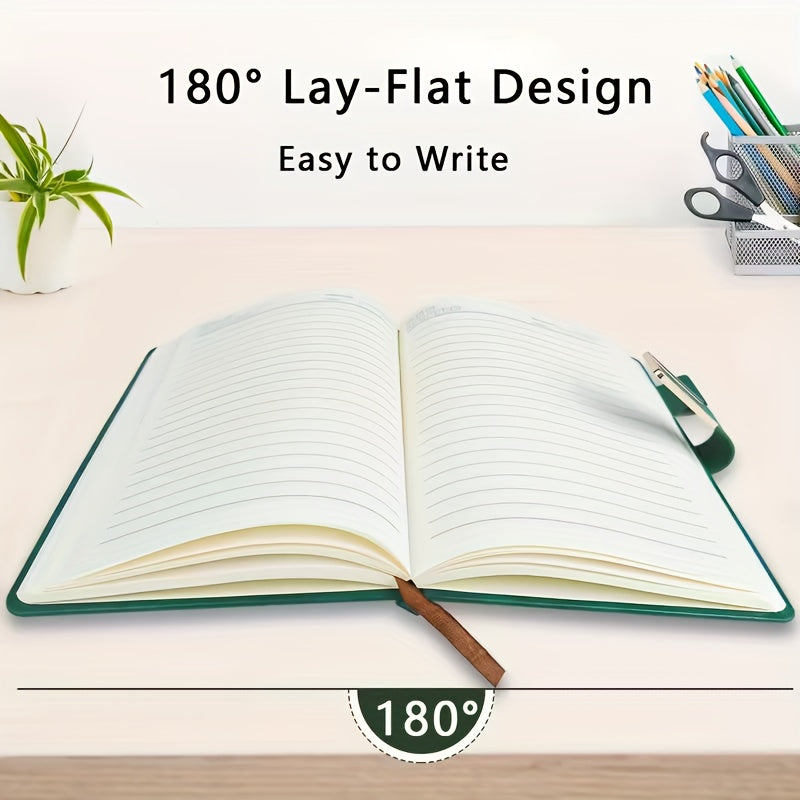 4 PACK A5/ B5 Leather Hardcover Notebook, Lined Notebook 80 GSM Thick Durable Paper for School Office Business Use, Back to School Season Supplie, Christmas Birthday Gift