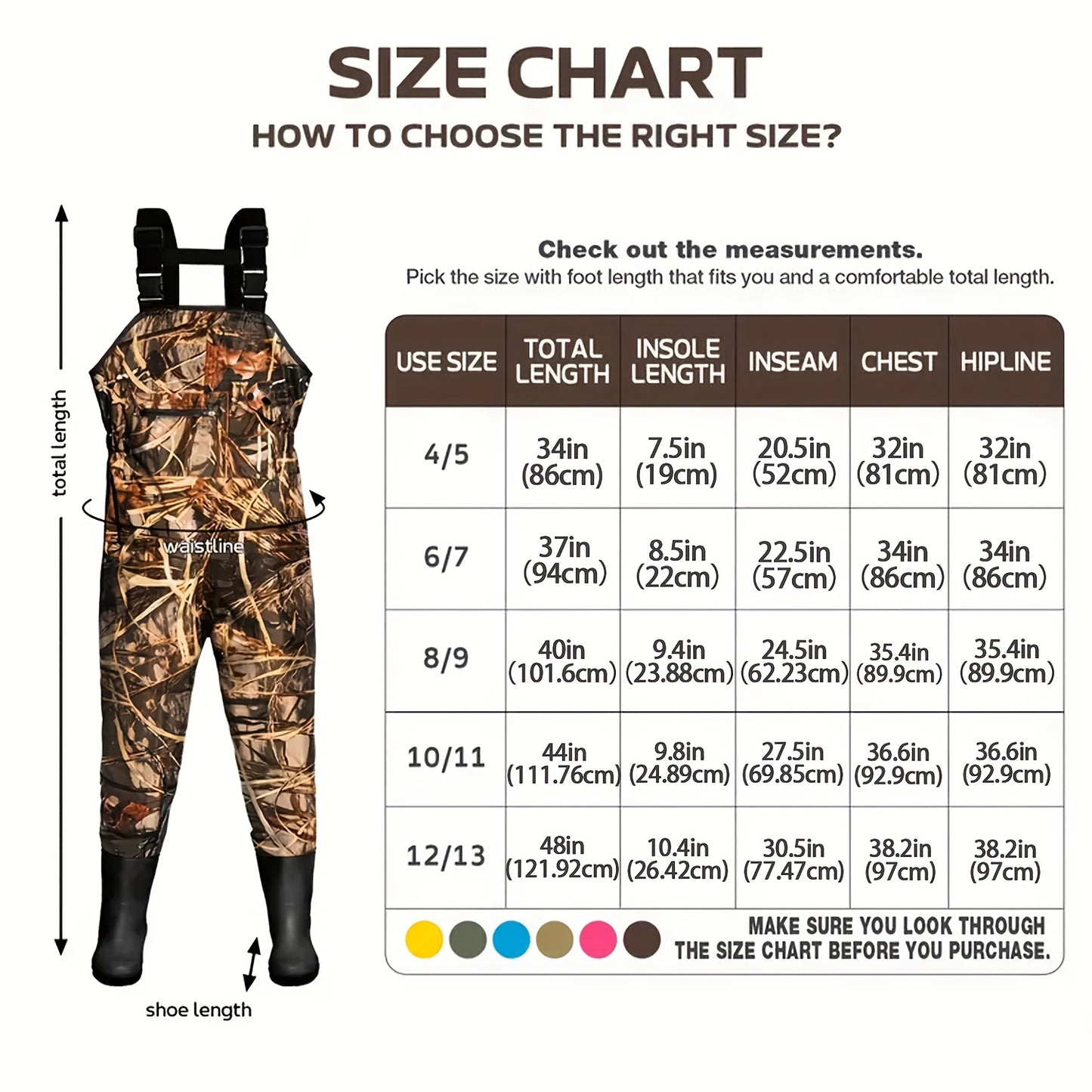 Ghosthorn Youth Chest Waders for Fishing And Hunting - Nylon Waders with Built-In Boots for New Year Presents