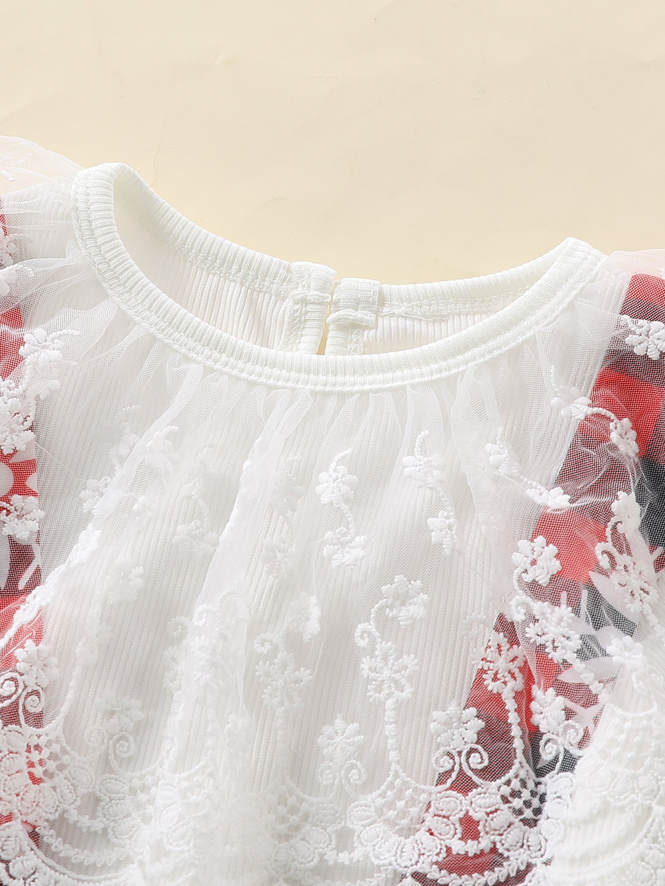 Girls' Winter Outfit Set - Lace Trim Knit Top & Plaid Snowflake Skirt with Red/ Pattern, Warm Long Sleeve Suspender Dress for Christmas, New Year's, Everyday - Easy-diaper-change Girls Clothing, for Outdoor
