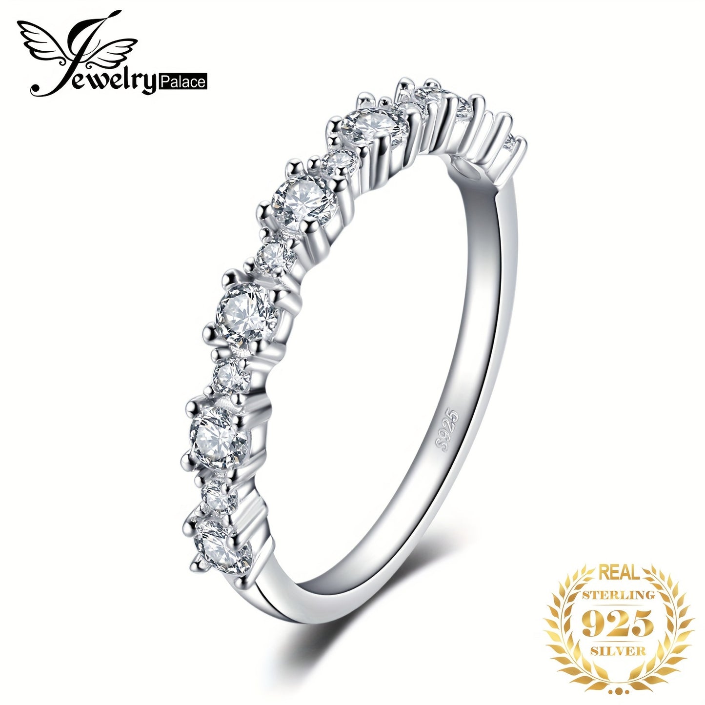1pc 925 Sterling Silver Simple And Elegant Round Cut Cubic Zirconia Silvery Wedding Engagement Ring For Women Promise Love Engagement Bridal Band Ring