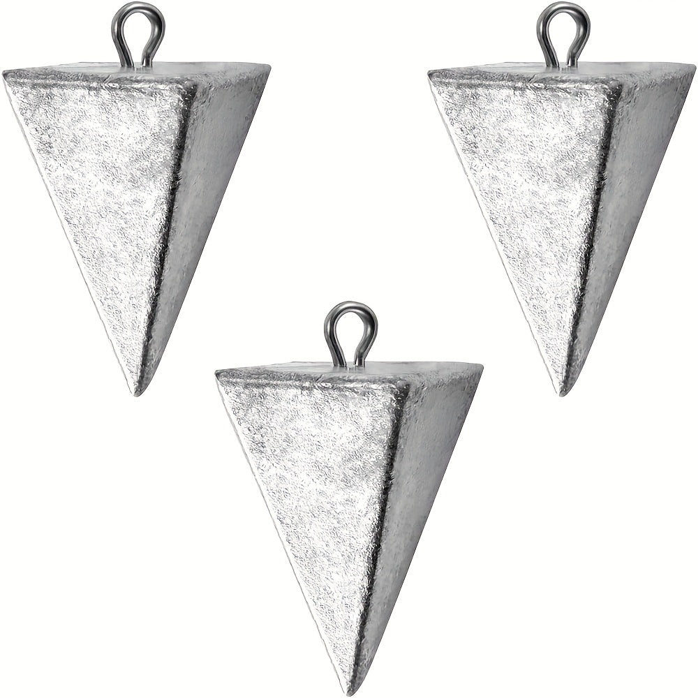 6/10pcs Pyramid Sinkers Fishing Weights Fishing Sinkers, Saltwater Freshwater Lead Fishing Weight Sinker for Ocean Surf Fishing Gear Catfish Tackle 1oz 2oz 3oz 4oz 5oz 6oz 8oz