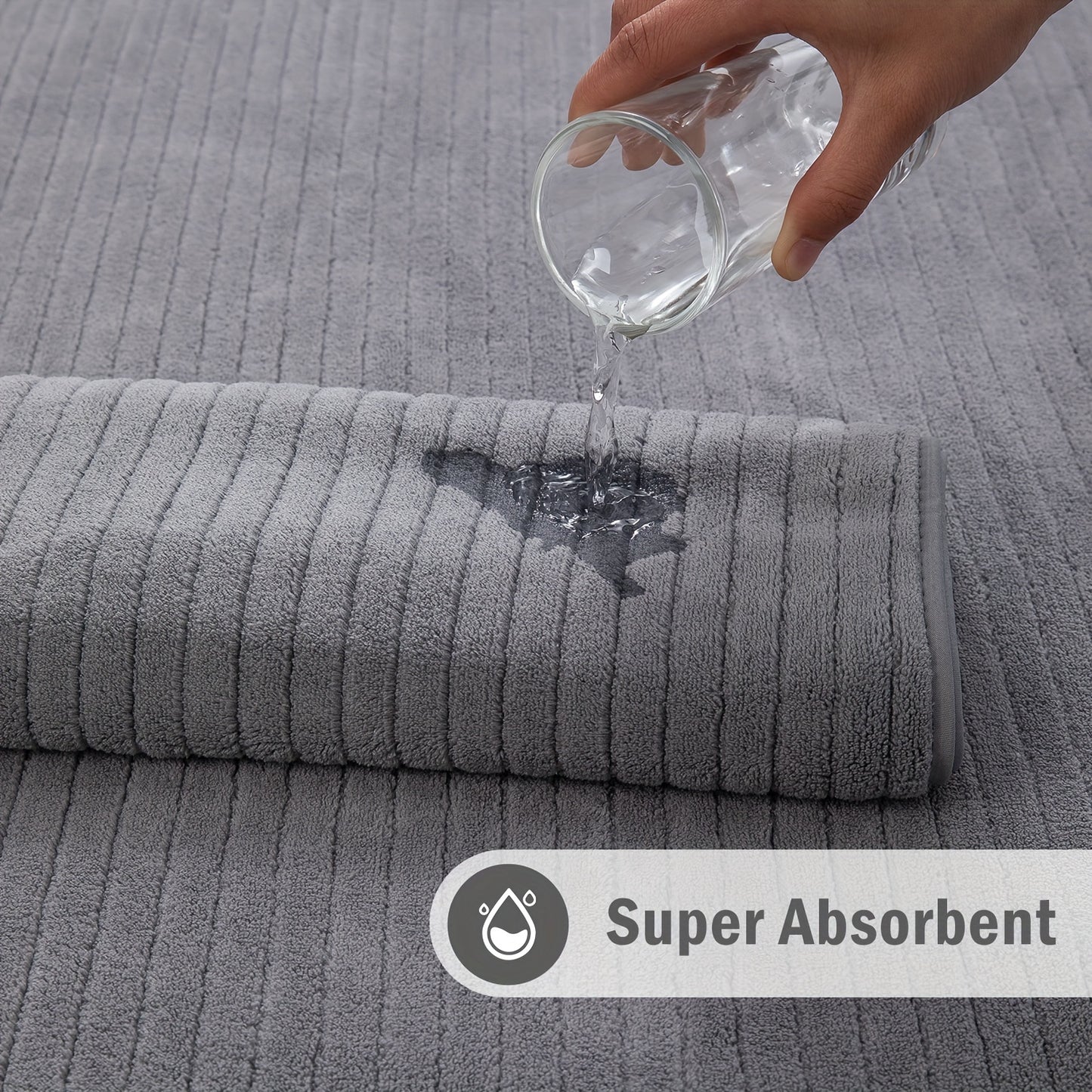 4 Pack Oversized Bath Towels Set, 35"x70" Extra Large Towel Microfiber Absorbent XL Bath Sheet Super Soft Bathroom Towels Set Quick  Plus Size Shower Towels for Family Hotel