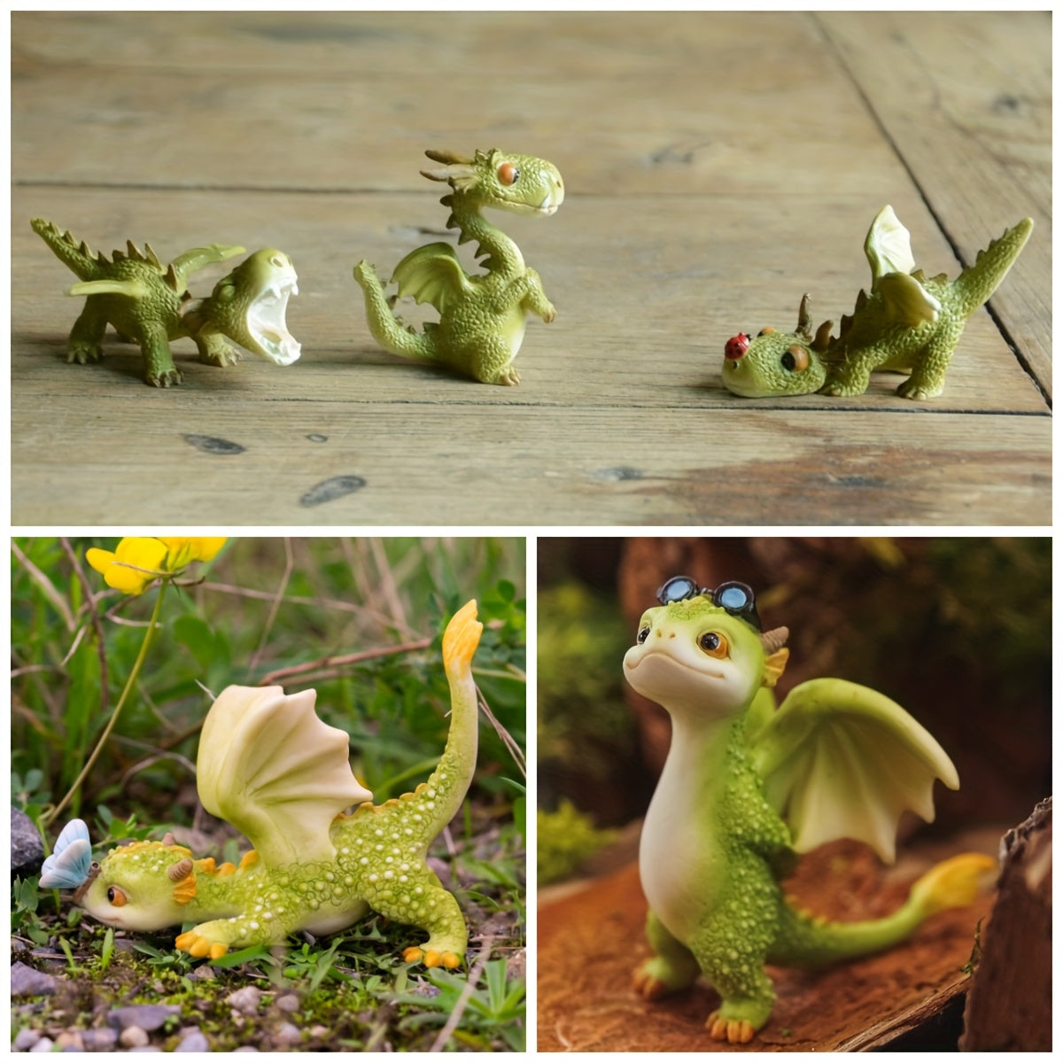 9pcs Suitable for Children's Desk Decoration, Adult Home Office, Or Anyone Who Loves Dragons! High Quality And Sturdy Resin Material Can Be Stored for A Long Time.