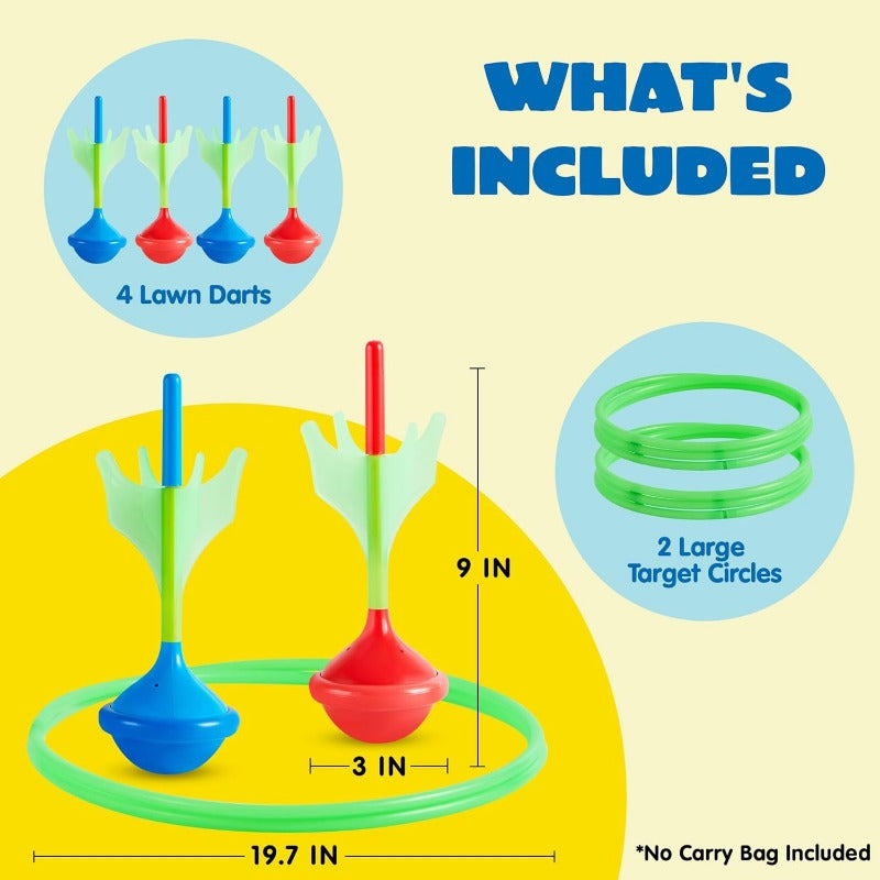 6pcs Lawn Darts Game Set for Kids And Adults - Glow In The Dark Outdoor And Indoor Lawn Games for Adults And Family, Soft Tip Darts Set for Kids Camping, Outside Yard, Christmas Birthday Gifts for Boys And Girls