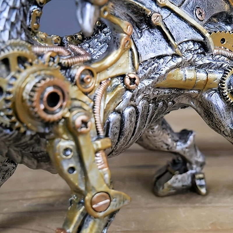 Style Animal Sculpture Mechanical Animal Ornament Decoration Heavy Industry Decoration Resin Mechanical Decoration