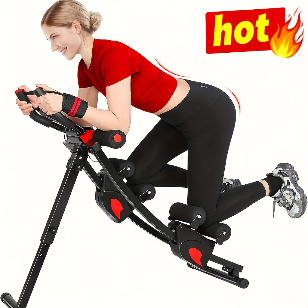 Ab Workout Equipment, Ab Machine for Home Gym, Foldable Core & Abdominal Exercise Machine, Adjustable Ab Machine Full Body Workout Women Exercise Fitness Equipment, Gifts for Women/Girls