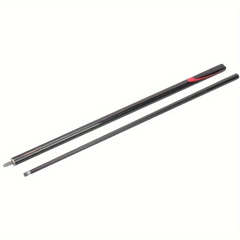 Premium Carbon Fiber Pool Cue - 1/2 Split, Stainless Steel Joint, Versatile for Snooker & Billiards, Black