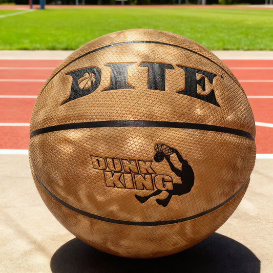 Slam Dunk Series, Brown Basketball, Cross-Textured Surface, Excellent Anti-Slip And Shock-Absorbing Performance, Suitable for Indoor And Outdoor Training And Competition, Premium Sports Equipment, Moisture-Wicking And Sweat-E