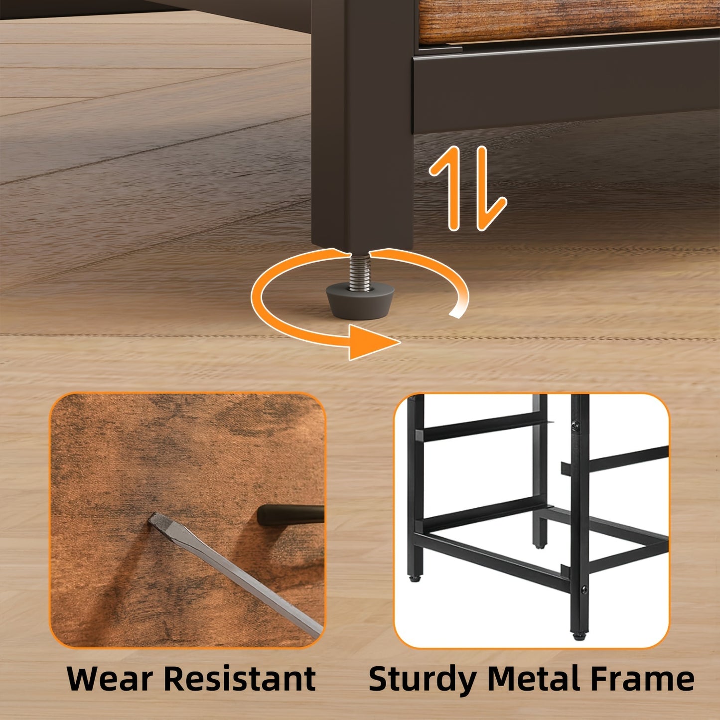 WHONLINE 1/2pcs Night Stand With Charging Station, Nightstand 1/2 Set With 3 Fabric Drawers, End Table With Storage, Night Stand For Bedroom, School And Dormitory Storage, Black End Table, Heavy Duty Night Stand, For Hallowee