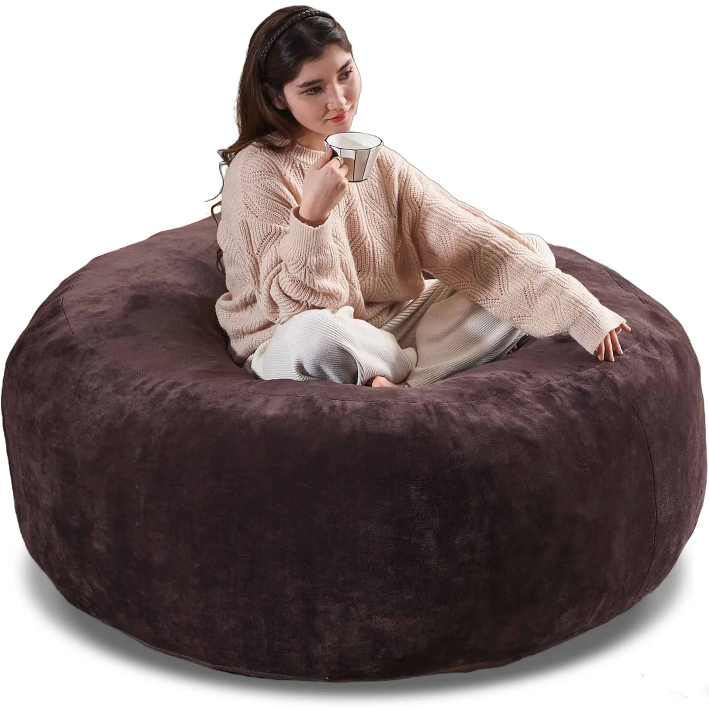 Bean Bag Chair with Filling Included Big Bean Bags Couch for Adults, Giant Beanbag Lazy Sofa for Living Room Bedroom and Dorm