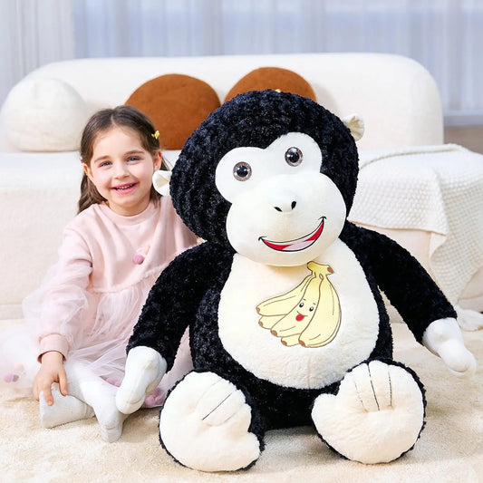 IKASA Large Monkey Plush Toy Stuffed Animal,Giant Jumbo Soft Toys,Cute Huge Big Size Fat Oversized Fluffy Plushy Plushie,Gifts