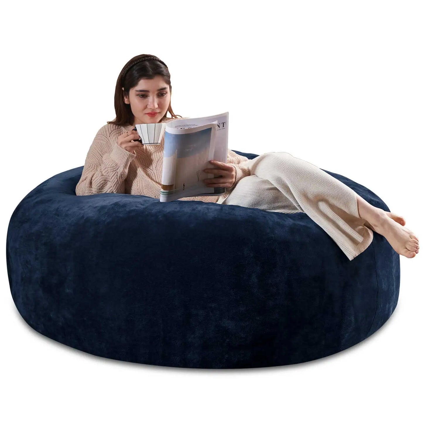 Bean Bag Chair with Filling Included Big Bean Bags Couch for Adults, Giant Beanbag Lazy Sofa for Living Room Bedroom and Dorm
