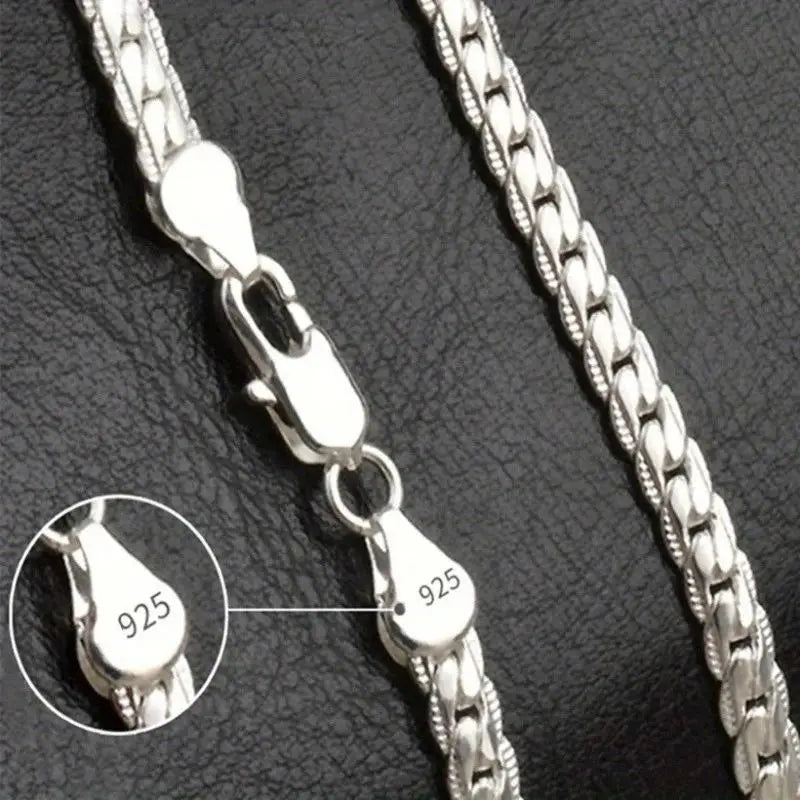 Minimalist Flat Cable Chain Necklace - 50cm Unisex Hypoallergenic Jewelry for Men & Women, Everyday Fade-Proof Design