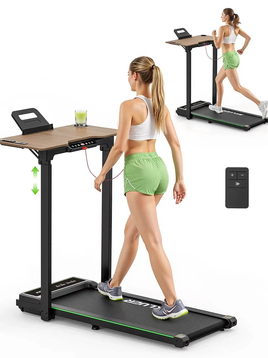 Akluer Walking Pad Treadmill,Compact Walking Pad, 2.5HP Desk Treadmills,Foldable Treadmill with Remote Control,for Home & Office